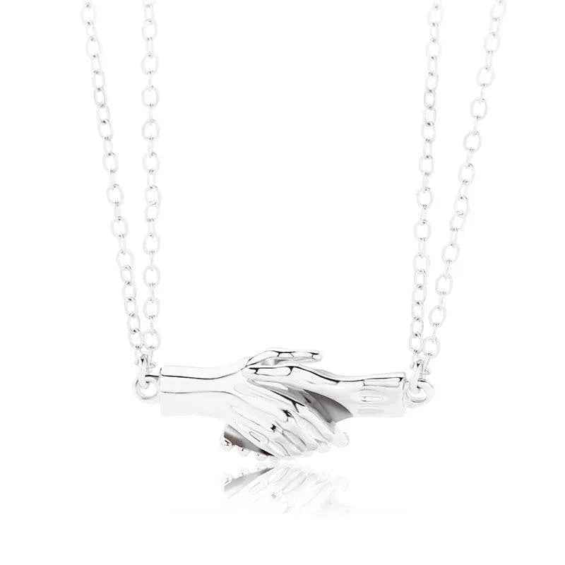 elegant women necklace heart zircon crystal pendant