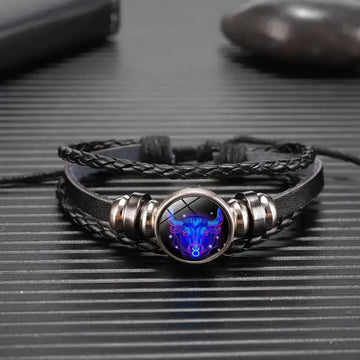 luminous zodiac bracelet glow in dark astrology jewelry