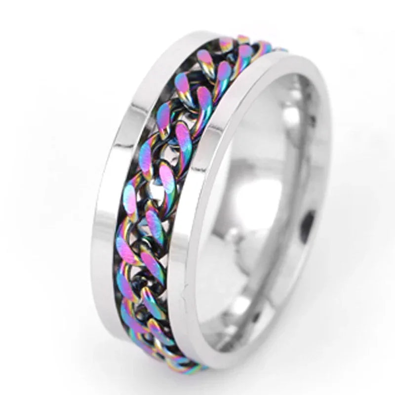 spinner bottle opener ring titanium fidget ring unisex