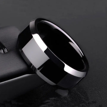 minimalist couple rings geometric stainless steel for him and her