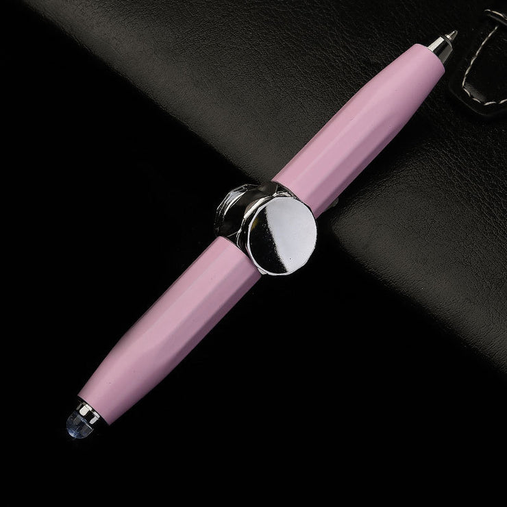 Stylo LED multifonction créatif stylo à bille gyroscopique anti-stress pour bureau & école