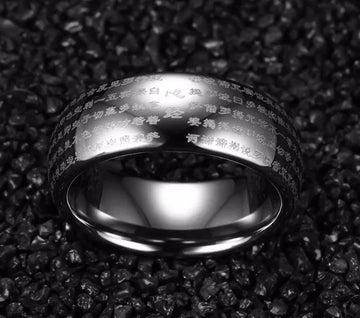 tungsten carbide ring 8mm gold silver dome band
