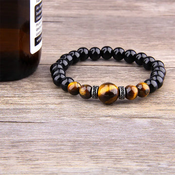 tiger eye bracelet men 8mm natural stone beads