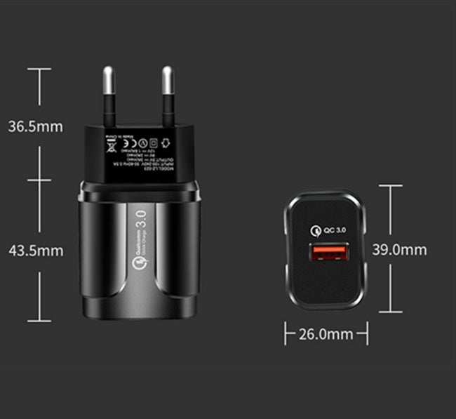 Chargeur Rapide QC3.0