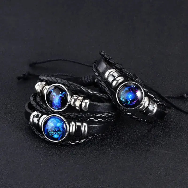 luminous zodiac bracelet glow in dark astrology jewelry