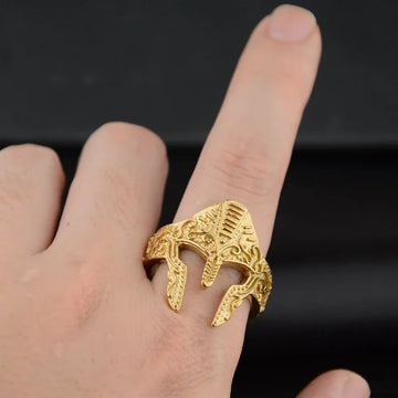 men warrior ring stainless steel bold statement jewelry
