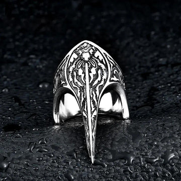 viking raven ring nordic amulet titanium steel men