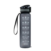 Gourde 1L Tritan avec Marqueur de Temps Bouteille de Sport Étanche