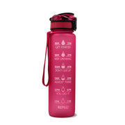 Gourde 1L Tritan avec Marqueur de Temps Bouteille de Sport Étanche