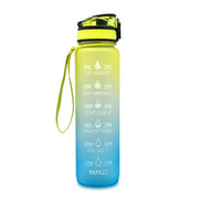 Gourde 1L Tritan avec Marqueur de Temps Bouteille de Sport Étanche