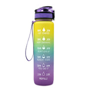 Gourde 1L Tritan avec Marqueur de Temps Bouteille de Sport Étanche
