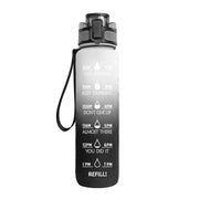 Gourde 1L Tritan avec Marqueur de Temps Bouteille de Sport Étanche