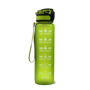 Gourde 1L Tritan avec Marqueur de Temps Bouteille de Sport Étanche