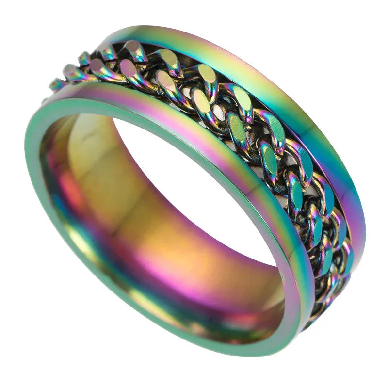 spinner bottle opener ring titanium fidget ring unisex