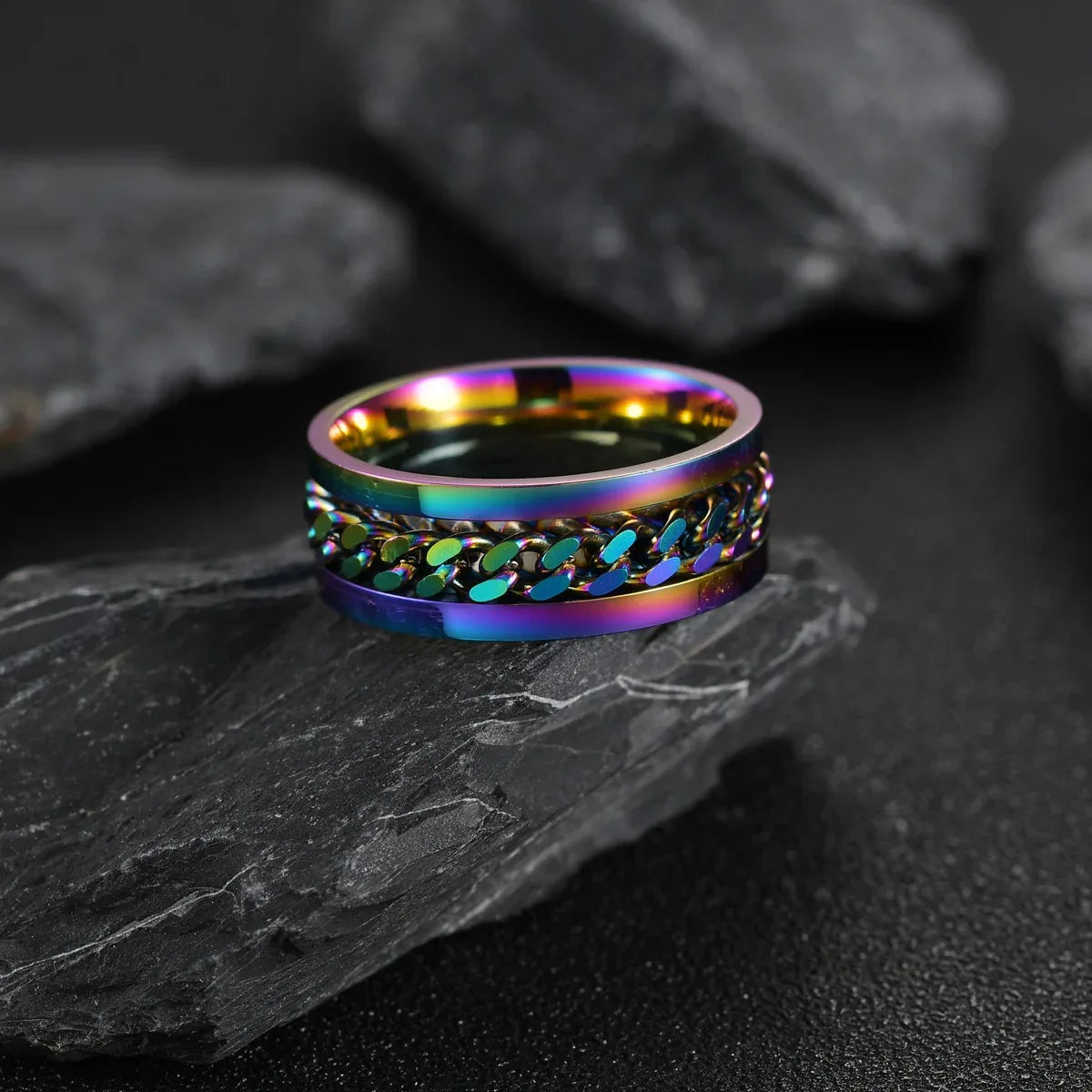 spinner bottle opener ring titanium fidget ring unisex