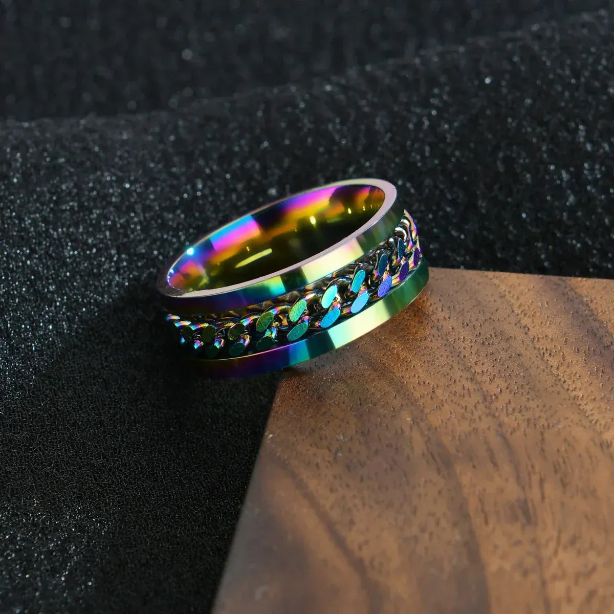 spinner bottle opener ring titanium fidget ring unisex