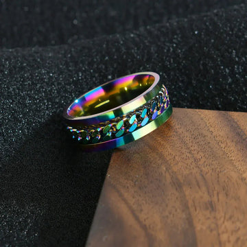 spinner bottle opener ring titanium fidget ring unisex
