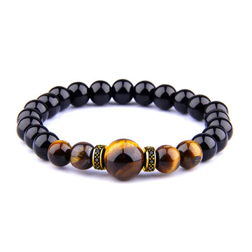 tiger eye bracelet men 8mm natural stone beads