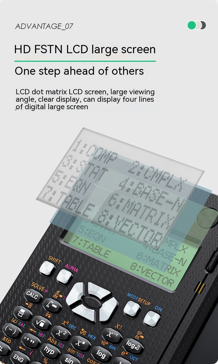 Calculatrice scientifique pliable 2 en 1 avec tablette d’écriture