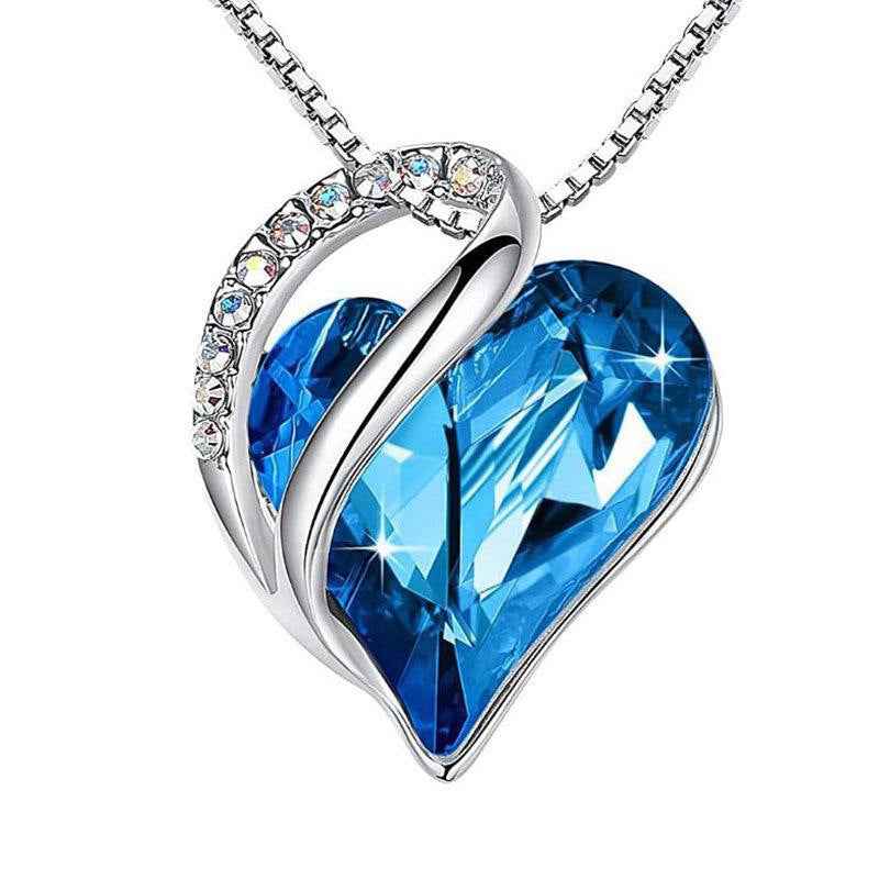 simple elegant necklace women geometric heart jewelry