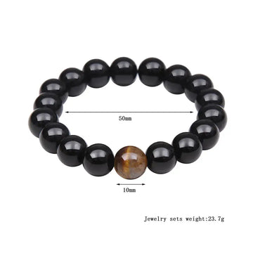 Bracelet Oeil de Tigre Anti-Fatigue en Pierre Naturelle pour Homme et Femme - TharryStore