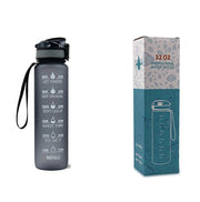 Gourde 1L Tritan avec Marqueur de Temps Bouteille de Sport Étanche
