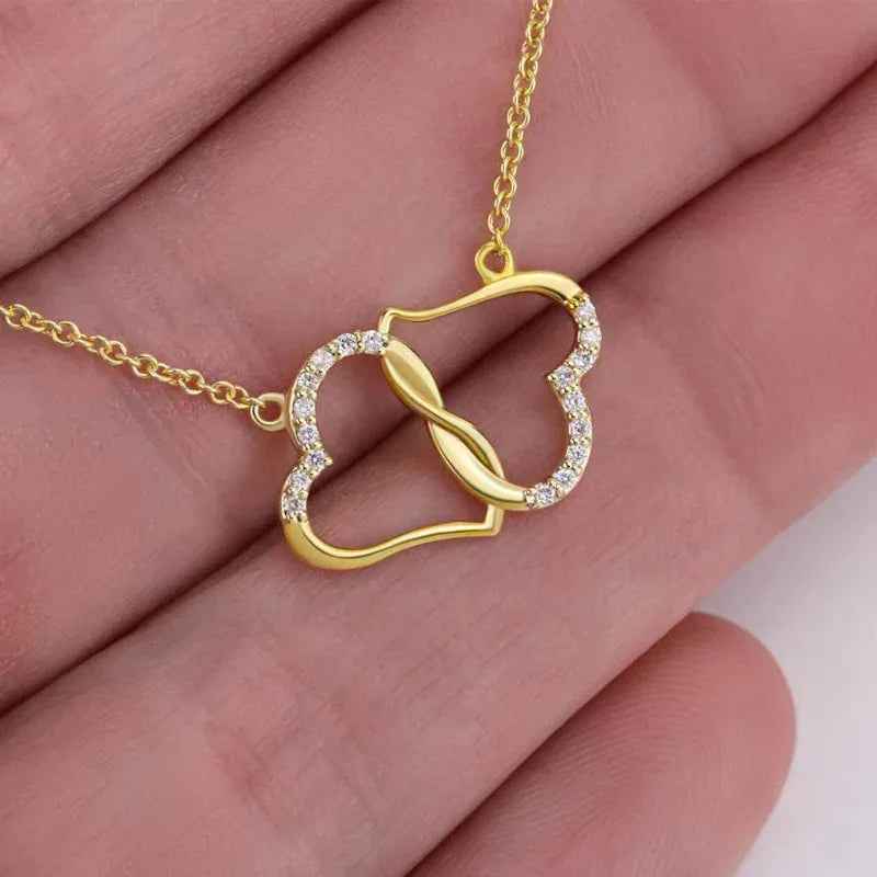 zircon heart necklace sparkling crystal pendant gift