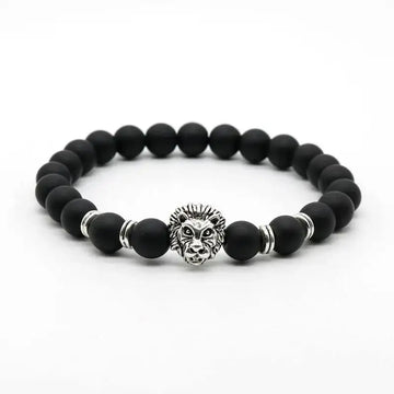 lion stone bracelet men natural bead protection jewelry
