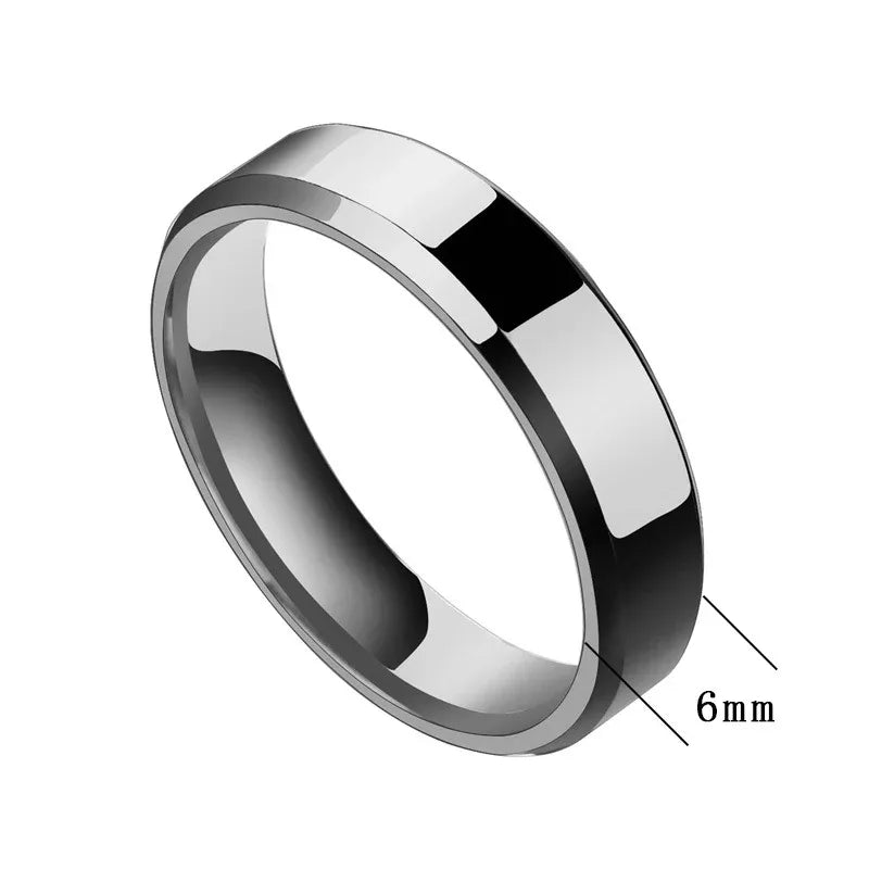 minimalist couple rings geometric stainless steel for him and her