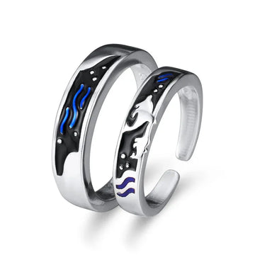 couple whale rings adjustable epoxy matching rings