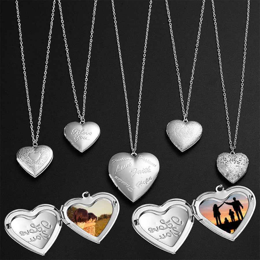 custom photo necklace for women romantic heart jewelry