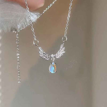 unique gothic jewelry women angel wings pendant style