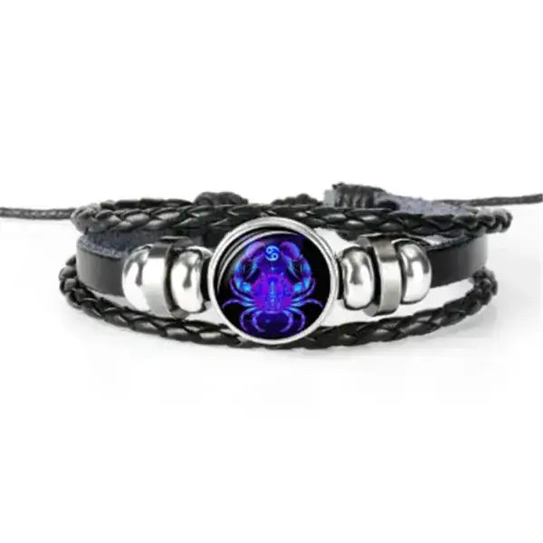 luminous zodiac bracelet glow in dark astrology jewelry