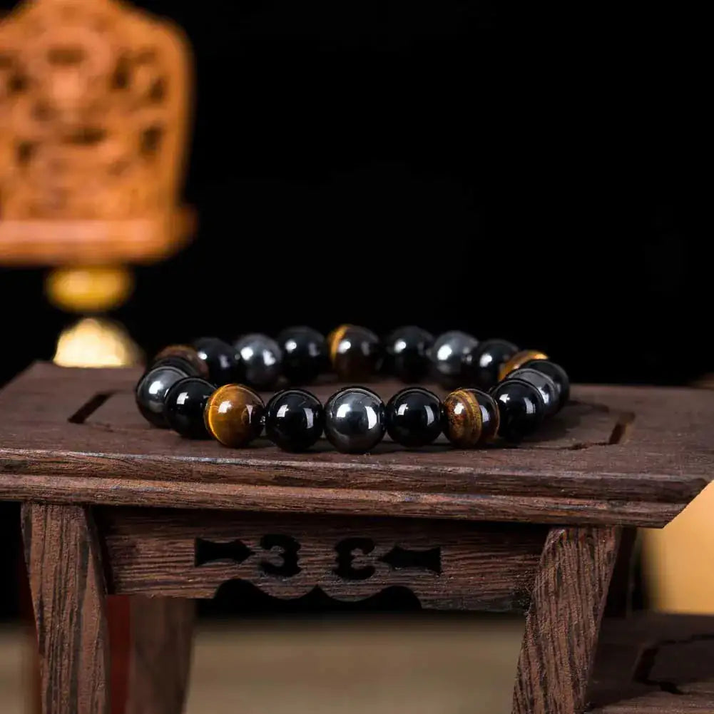 tiger eye stone bracelet natural bead unisex jewelry