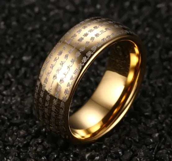 tungsten carbide ring 8mm gold silver dome band
