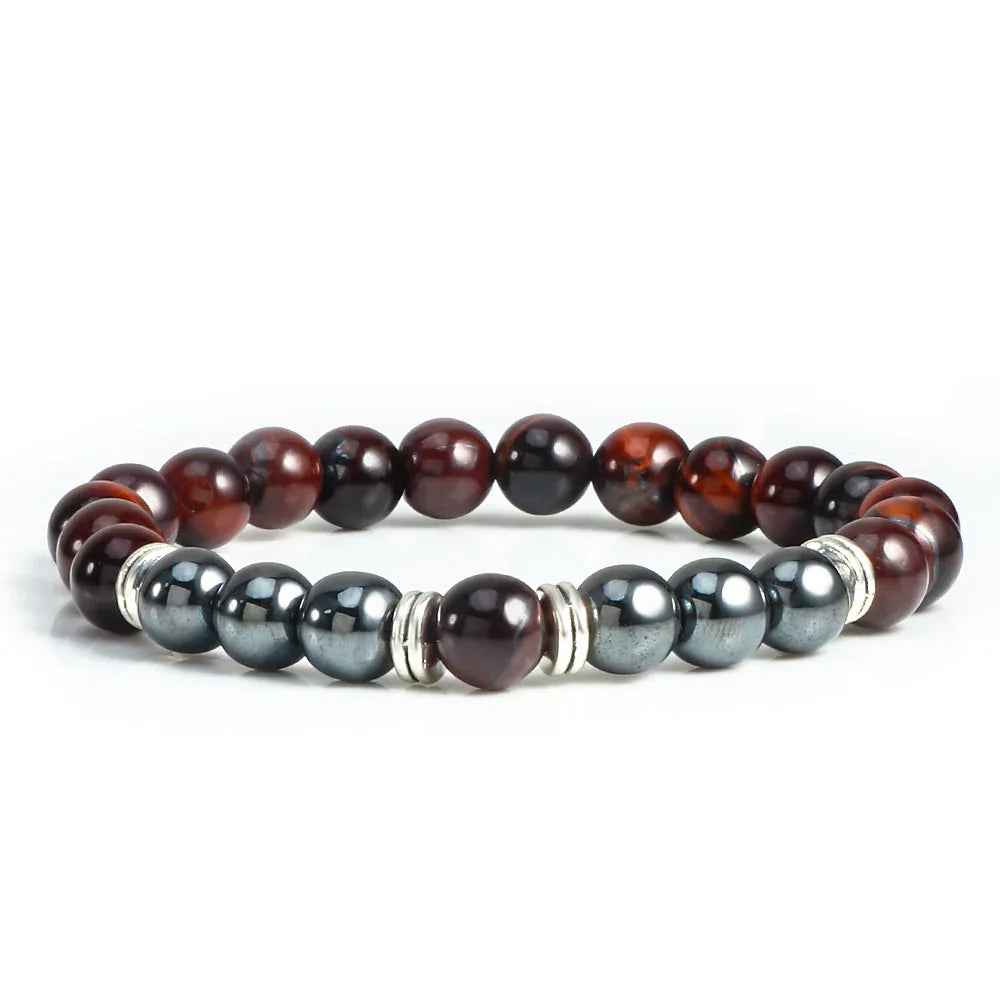 natural stone bracelet 8mm beaded unisex fashion jewelry