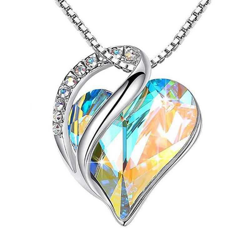 simple elegant necklace women geometric heart jewelry