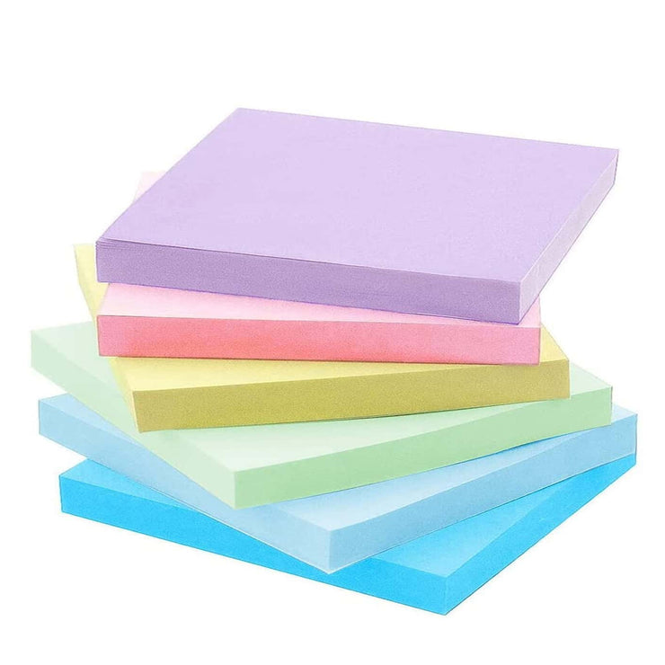 Notes autocollantes colorées et fluorescentes