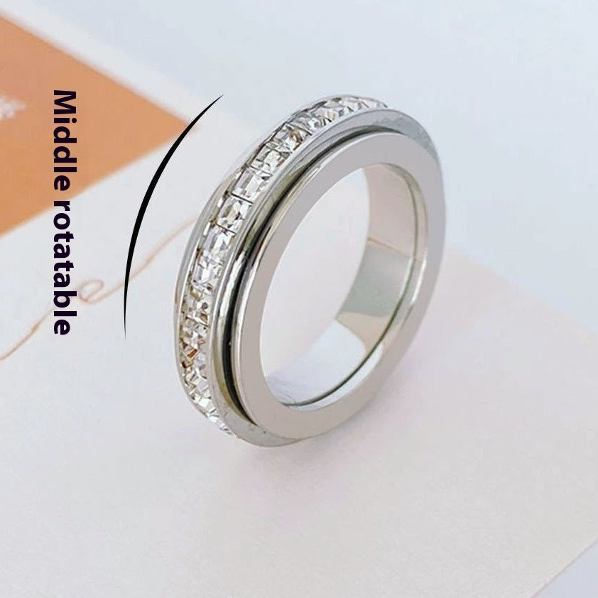 starry zircon ring gold rose gold women