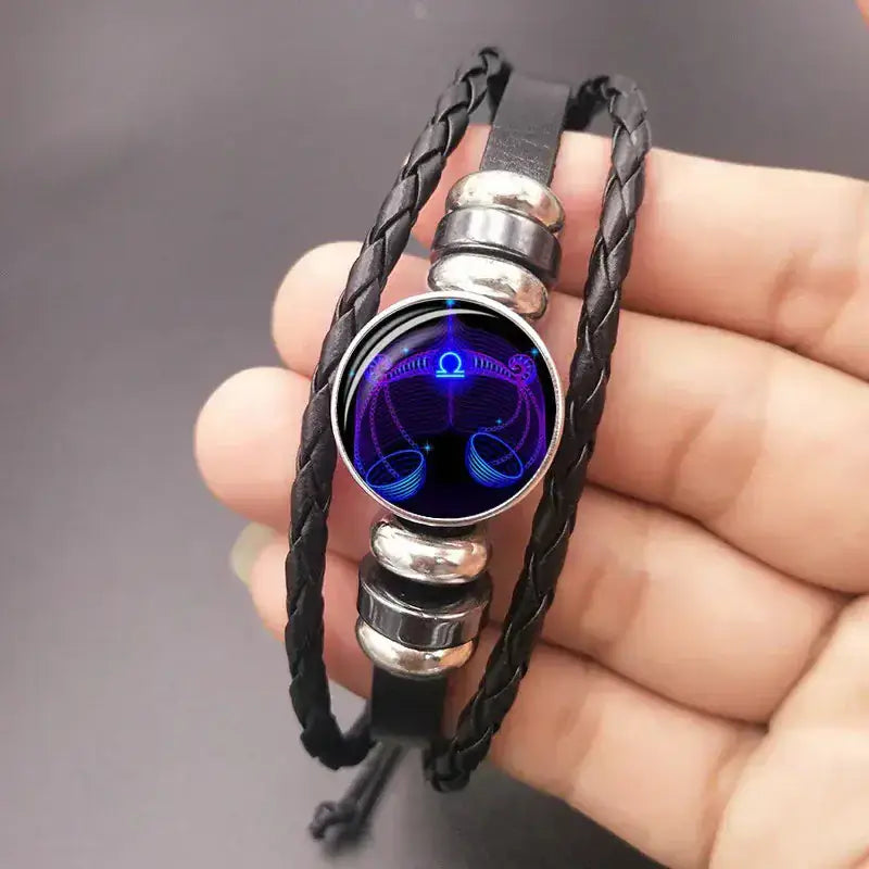 luminous zodiac bracelet glow in dark astrology jewelry