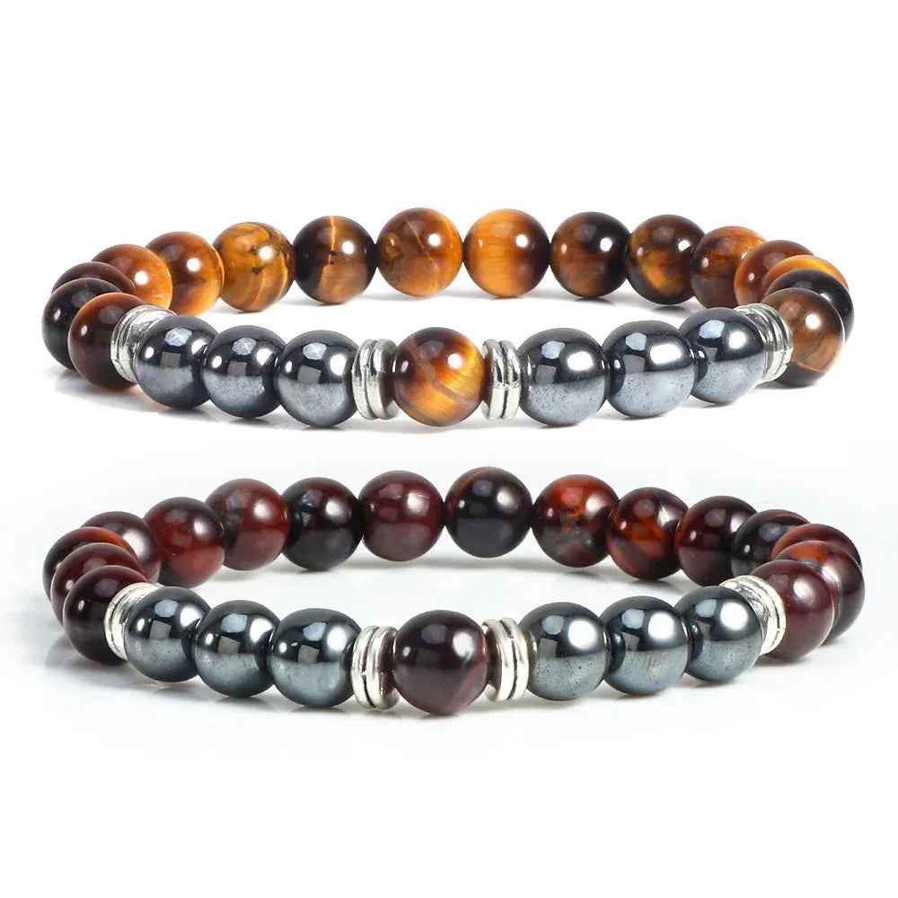 natural stone bracelet 8mm beaded unisex fashion jewelry