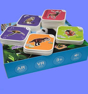 Jeu éducatif 68 pcs Cartes AR animaux 4D multilingues