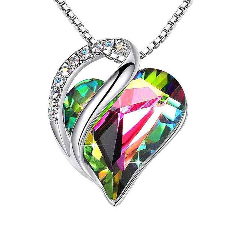 simple elegant necklace women geometric heart jewelry