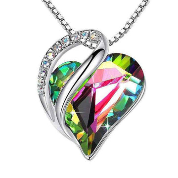simple elegant necklace women geometric heart jewelry