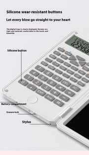 Nouvelle calculatrice scientifique portable avec tablette d’écriture Spéciale comptabilité et examens