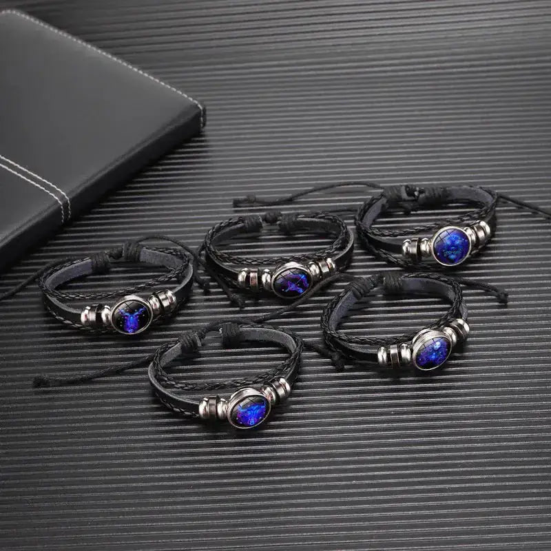 luminous zodiac bracelet glow in dark astrology jewelry
