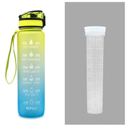 Gourde 1L Tritan avec Marqueur de Temps Bouteille de Sport Étanche
