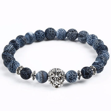 lion stone bracelet men natural bead protection jewelry