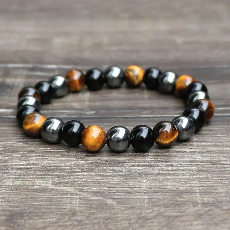 Bracelet Oeil de Tigre Anti-Fatigue en Pierre Naturelle pour Homme et Femme - TharryStore