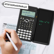 Calculatrice scientifique pliable 2 en 1 avec tablette d’écriture